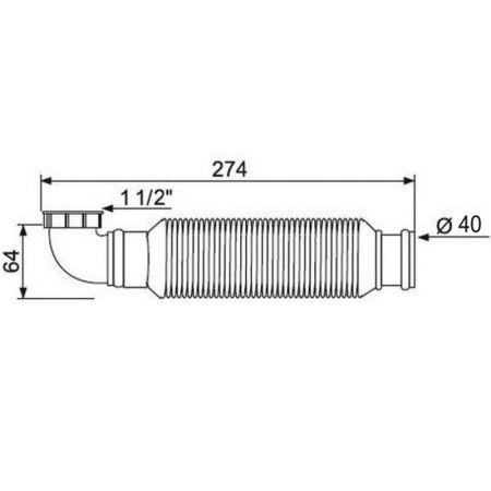 Сифон для раковины Wirquin Senzo 31160002 Белый G 1 1/2, артикул 31160002