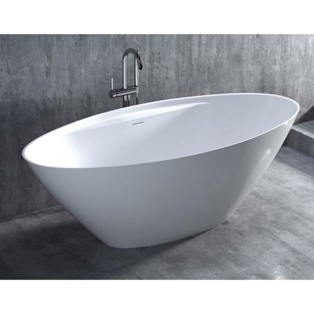 Salini DIVA Ванна отдельностоящая 1780х855х600мм, донный клапан "Up&Down", сифон,  слив-перелив, мат-л: S-Stone, матовый, белый. 
Фурнитура: белая., артикул 102221M