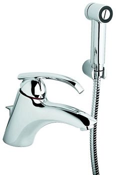 Emmevi Ramses, смеситель с донным клапаном и боковым душем для раковины, цвет хром