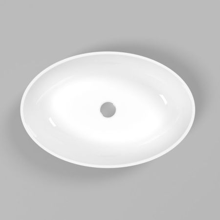 Умывальник WHITECROSS Citrine 60x40 (белый глянец) иск. камень, артикул 0717.060040.100