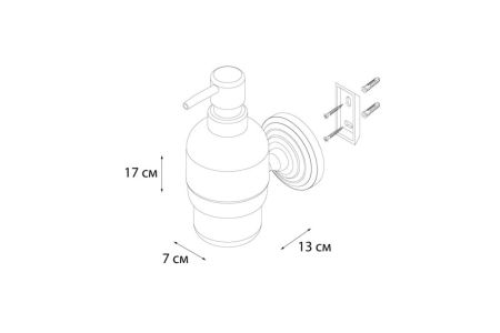 Дозатор жидкого мыла Fixsen Retro FX-83812 Бронза, артикул FX-83812