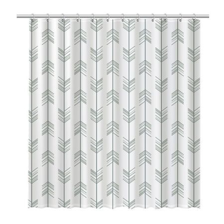 Штора для ванной комнаты FIXSEN DESIGN FX-1510, белый/зеленый, артикул FX-1510