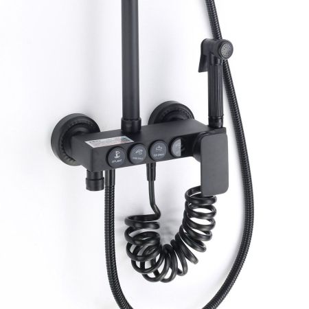 Душевая система с гигиеническим душем D-Lin D10A05, черный