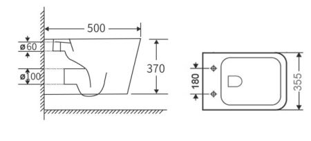Унитаз Orange C06-100W подвесной с сиденьем Микролифт, артикул C06-100W