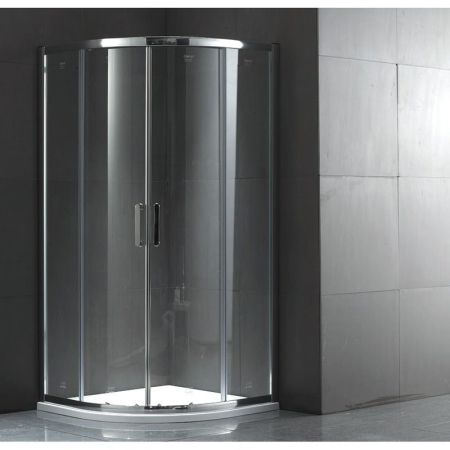 Душевой уголок Gemy Victoria 100х100 радиальный две дверцы профиль Хром стекло прозрачное, артикул S30082