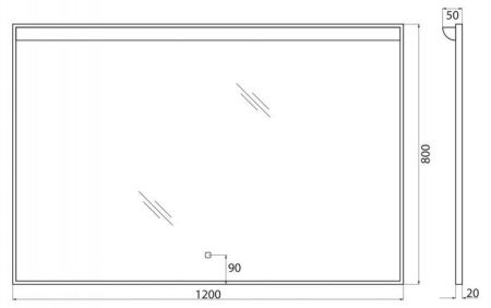 Зеркало BelBagno SPC-UNO-600-800-TCH, артикул SPC-UNO-600-800-TCH