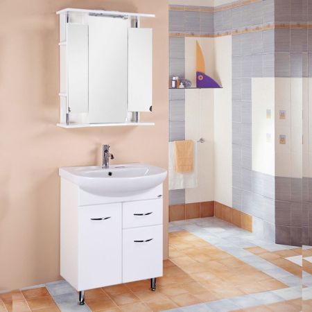 Тумба под раковину Onika Стелла 65 с ящиком Белая, артикул 106503