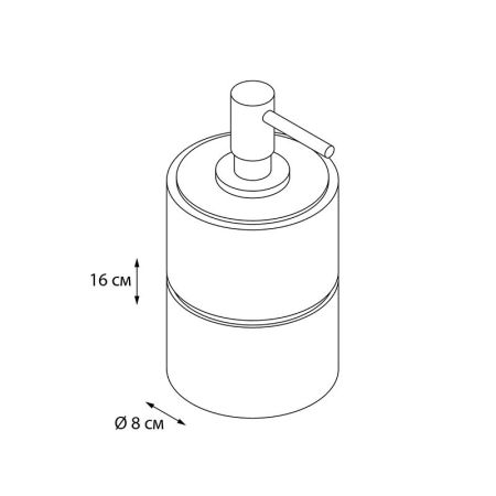Дозатор жидкого мыла FIXSEN NERO FX-240-1, серый, артикул FX-240-1