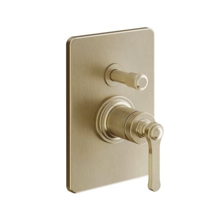 GESSI VENTI20 Смеситель встраиваемый, однорычажный, с переключателем на 2 положения, внешняя часть, цвет Warm Bronze Br. PVD