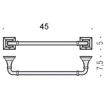Colombo Portofino Полотенцедержатель 45см, цвет: хром, артикул B3210.CR