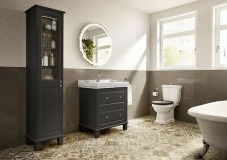 Тумба под раковину Roca Carmen 80 857135417 Серый сатин, артикул 857135417