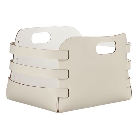 ADJ Корзина Riga, 27x36xH25 см., цвет: панна котта/белый, артикул 9687.16/10