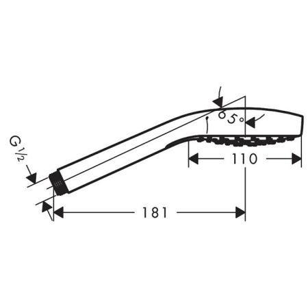 HG Croma Select S Ручной душ 110 1jet (Rain), цвет: белый/хром, артикул 26804400