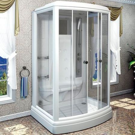 Душевая кабина Radomir Диана 3 140x108 1-05-1-0-0-0660 профиль Белый стекло прозрачное, артикул 1-05-1-0-0-0660