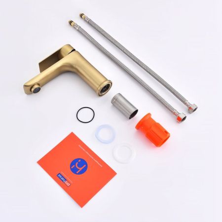 Смеситель для раковины Prohanss P35.10.03, золотой сатин