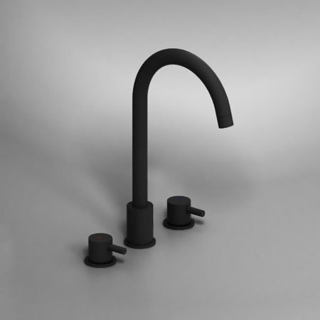 360200300 Scandinavian Pure Смеситель для умывальника, встраиваемый в столешницу, трёхсекционный, че, артикул 360200300