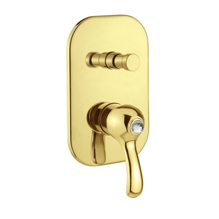 LEM SWAROVSKI См-ль моноком. скрытого монтажа, 2-х позиционный с девиатором, золото, артикул 18895