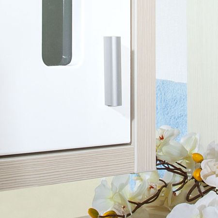 Зеркало со шкафом Бриклаер БАЛИ 62 см левое, светлая лиственница/белый, артикул 4627125411991