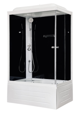Душевая кабина Royal Bath  RB 8100BP5-BT (черное/прозрачное) левая, артикул RB8100BP5-BT-L