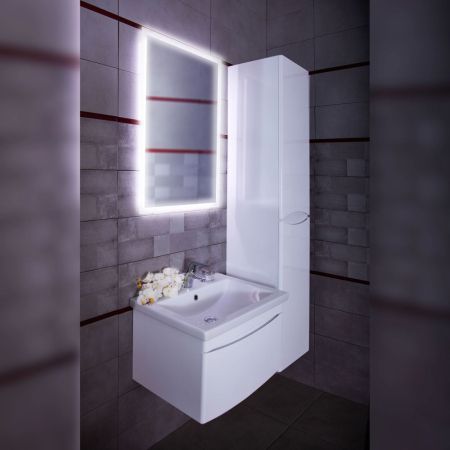 Комплект мебели для ванной Бриклаер ВЕГА 60, белый, артикул ВЕГА 60