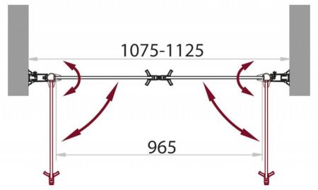 Душевая дверь в нишу BELBAGNO SELA-B-2, артикул SELA-B-2-110-Ch-Cr