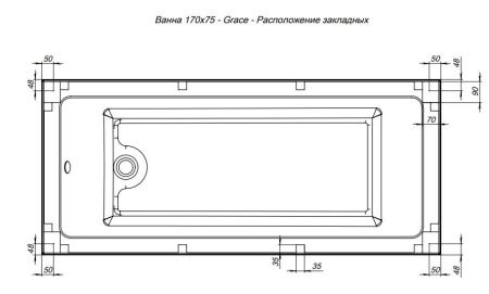 Акриловая ванна Aquanet Grace 170x75 (с каркасом) Акриловая ванна Aquanet Grace 170x75 (с каркасом)