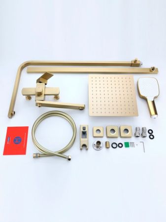 Душевая система Prohanss P30.24.03, сатин золотой, артикул P30.24.03