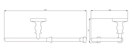 Держатель для полотенец Rush Crete CR35511 Бронза, артикул CR35511
