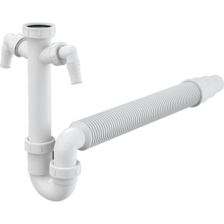 Сифон для кухонной мойки Alcaplast A84-DN50/40 Белый, артикул A84-DN50/40