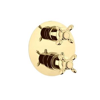 Смеситель для душа встраиваемый с термостатом Webert Ottocento OT970902010, золото