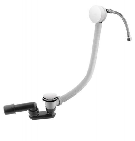 Слив перелив с наполнением ванны через перелив, донный клапан с системой "Клик-клак" для акриловой ванны CZR-B-STW, артикул CZR-B-STW-BIO