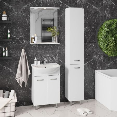 Тумба Onika Коралл 50 напольная, белая (ум. Уют 50), артикул 105032