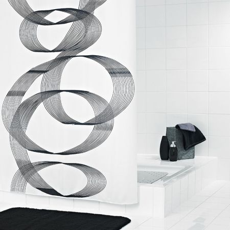 Штора для ванны Ridder Loop 200х180 Черная, артикул 42346