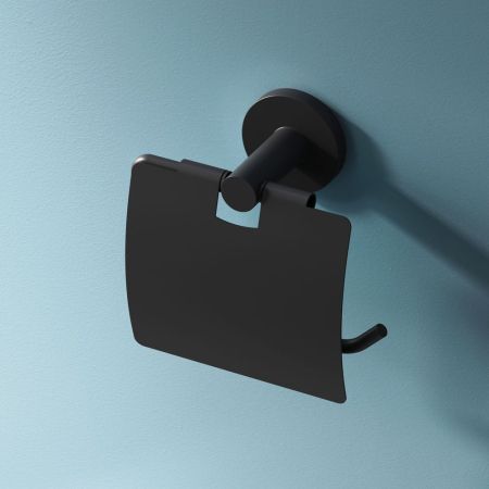 A85A341422 X-Joy, Держатель для туалетной бумаги с крышкой, черный, артикул A85A341422