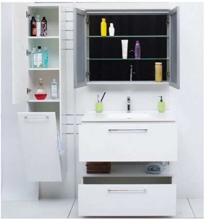 Шкаф-пенал De Aqua Тока 1БК 35 L белый