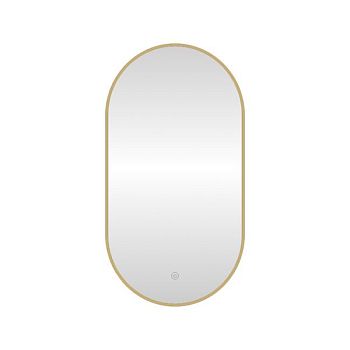 Зеркало с подсветкой LED Fixsen FX-3090G овальное 50х90 см, золотой сатин