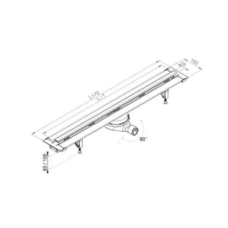 Душевой уголок Ambassador Queen 11011103L-PR1, полукруглый, линейный трап, 120х80, артикул 11011103L-PR1