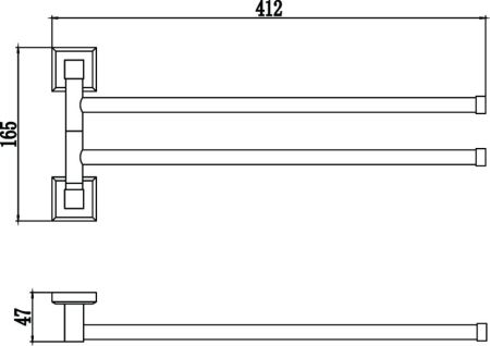 Полотенцедержатель Savol S-009502, хром, артикул S-009502