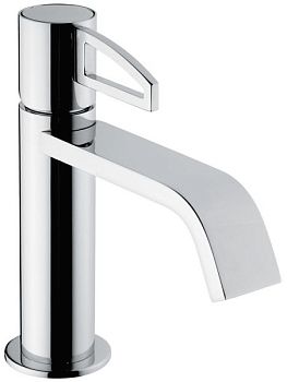 Emmevi Minu, однорычажный смеситель для раковины, ручка со стержнем (излив 13 см), с донным клапаном click-clack, цвет хром