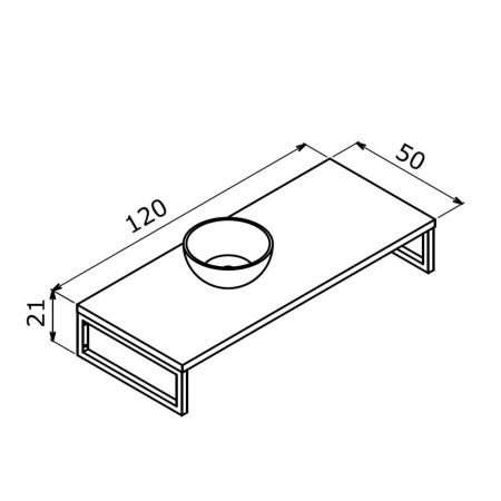 Консоль под раковину ORKA Kestel 120 подвесная, дуб, артикул 3001043