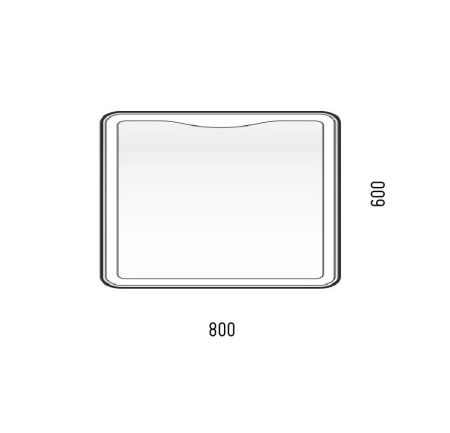 Зеркало LED "Орли 800х600", сенсор