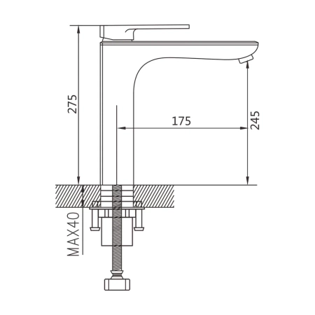 Смеситель для раковины Shevanik S8511H, черный
