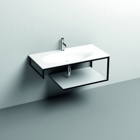 KERASAN SHAPE LOUISE Структура 1020х520 мм., подвесная, нержавеющая сталь, полка черная, цвет черный матовый, артикул 9324K1