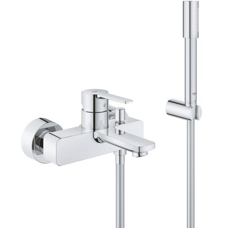 Смеситель для ванны GROHE Lineare New с душевым гарнитуром, хром (33850001), артикул 33850001