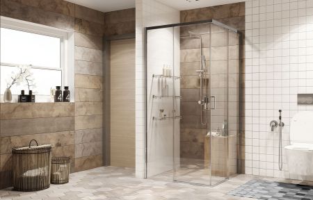 Душевой уголок Ambassador Queen 11011105-PR1, квадратный, линейный трап, 100х100, артикул 11011105-PR1