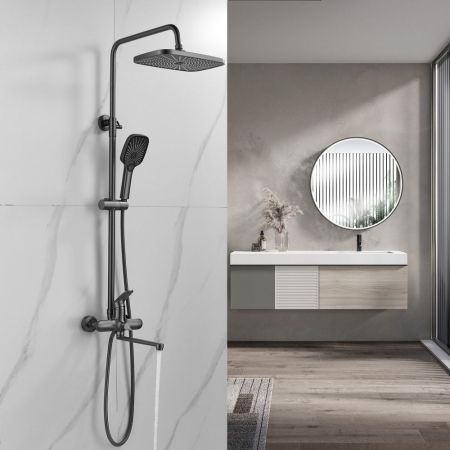 Душевая система Raffine F3685T, оружейная сталь