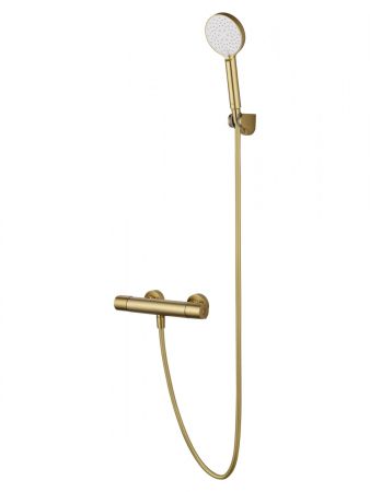 Смеситель для душа с термостатом WONZON & WOGHAND INN 6, Брашированное золото (WW-B2029-A-BG), артикул WW-B2029-A-BG