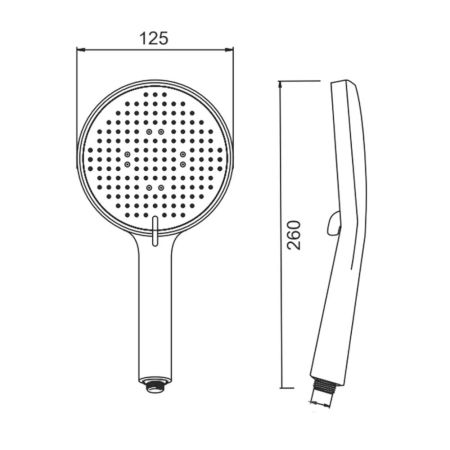 Лейка для душа Splenka S450.50, хром