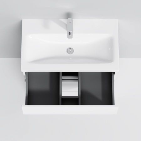 M91FSX0752WG GEM S, База под раковину, напольная, 75 см, 3 ящика, белый глянец, артикул M91FSX0752WG