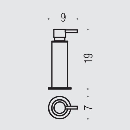 Colombo Plus дозатор для жидкого мыла настольный, цвет: цвет: чёрный матовый, артикул W4980.NM